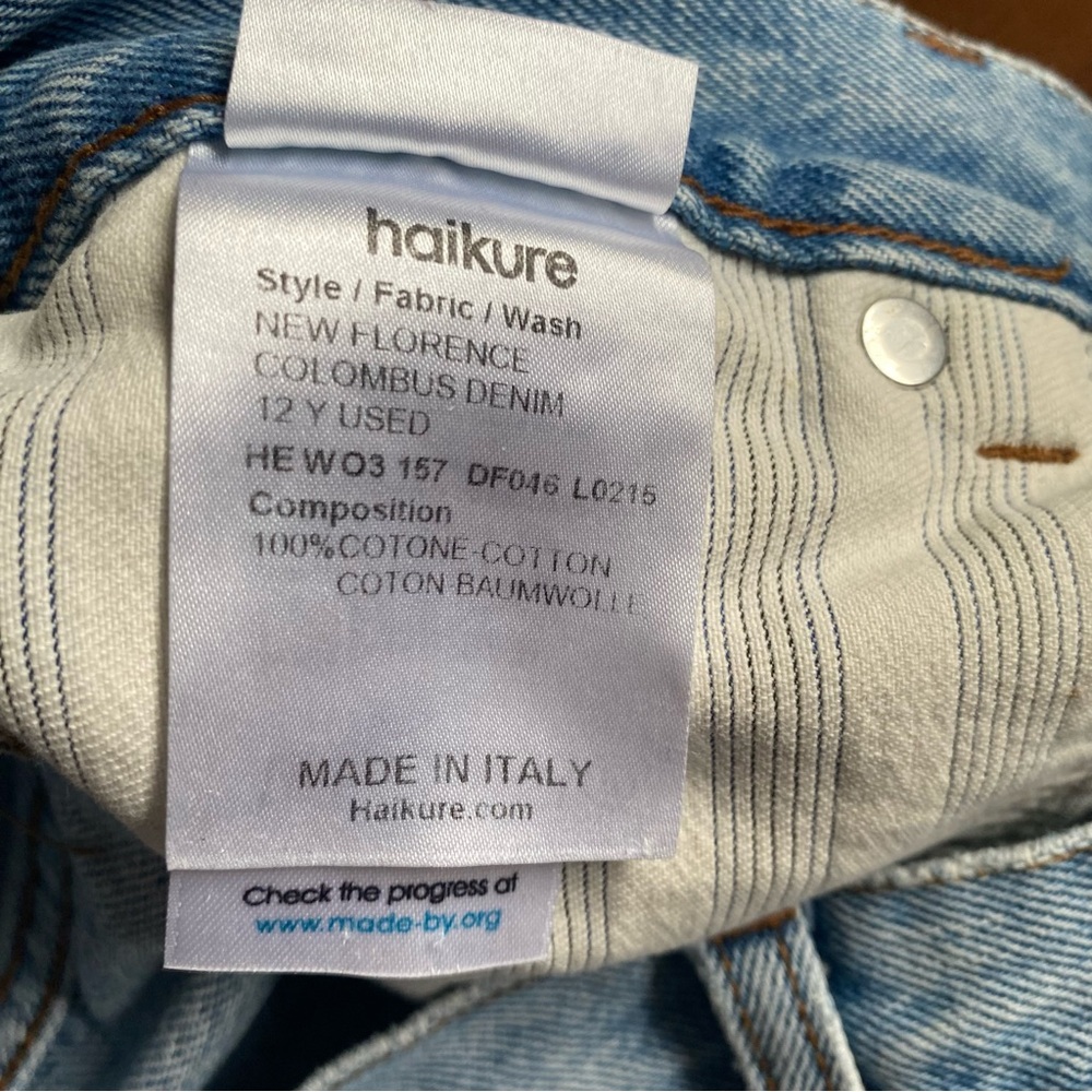 Haikure Women’s New Florence Columbus Cropped High Rise Denim Jeans Size 26 X 24 - Picture 7 of 14